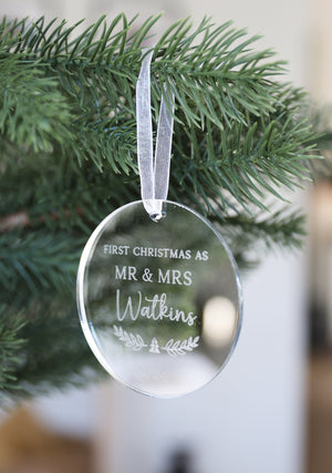 
                  
                    First Christmas as Mr & Mrs Silver Decoration
                  
                