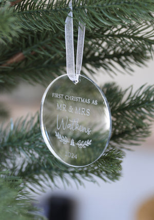 
                  
                    First Christmas as Mr & Mrs Silver Decoration
                  
                