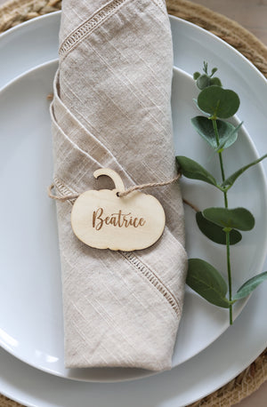 
                  
                    Wooden Pumpkin Place Setting
                  
                