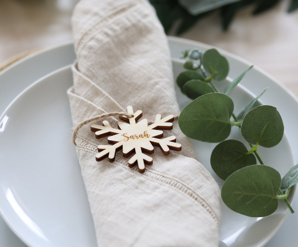 
                  
                    Wooden Snowflake Place Setting
                  
                