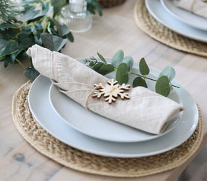 
                  
                    Wooden Snowflake Place Setting
                  
                