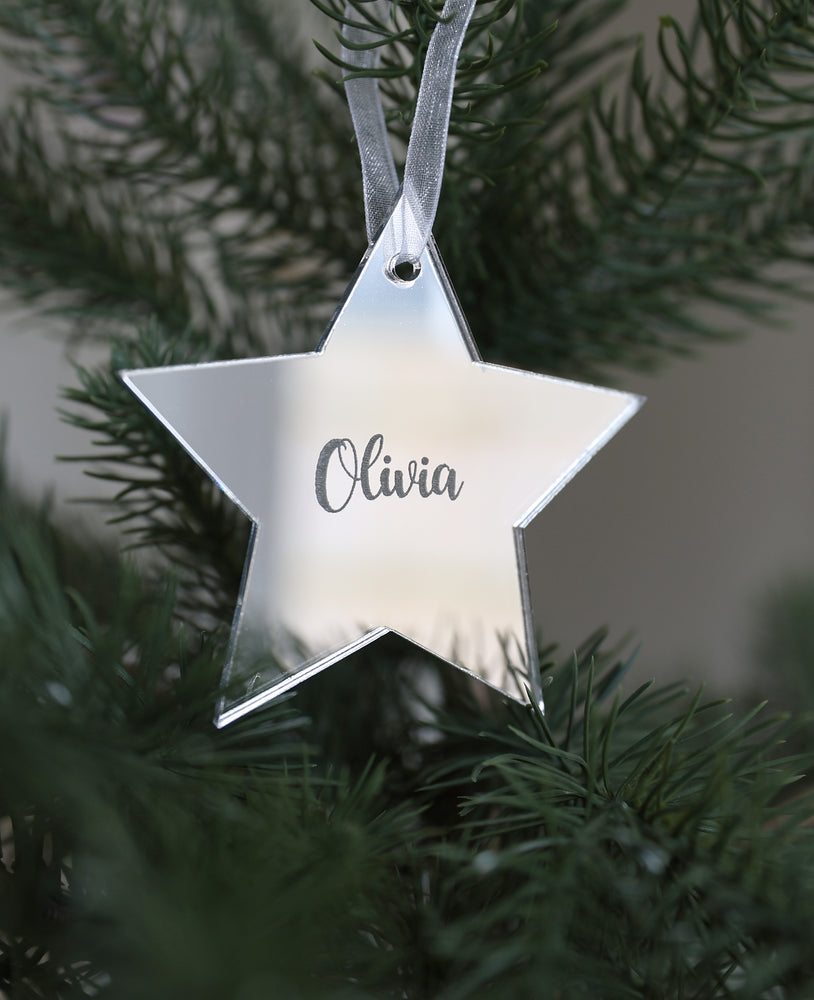 
                  
                    Personalised Silver Star Decoration
                  
                