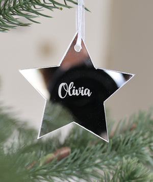 
                  
                    Personalised Silver Star Decoration
                  
                