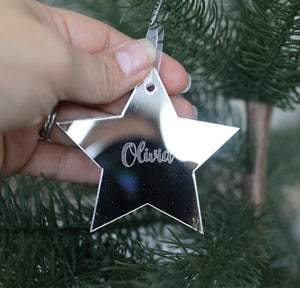 
                  
                    Personalised Silver Star Decoration
                  
                