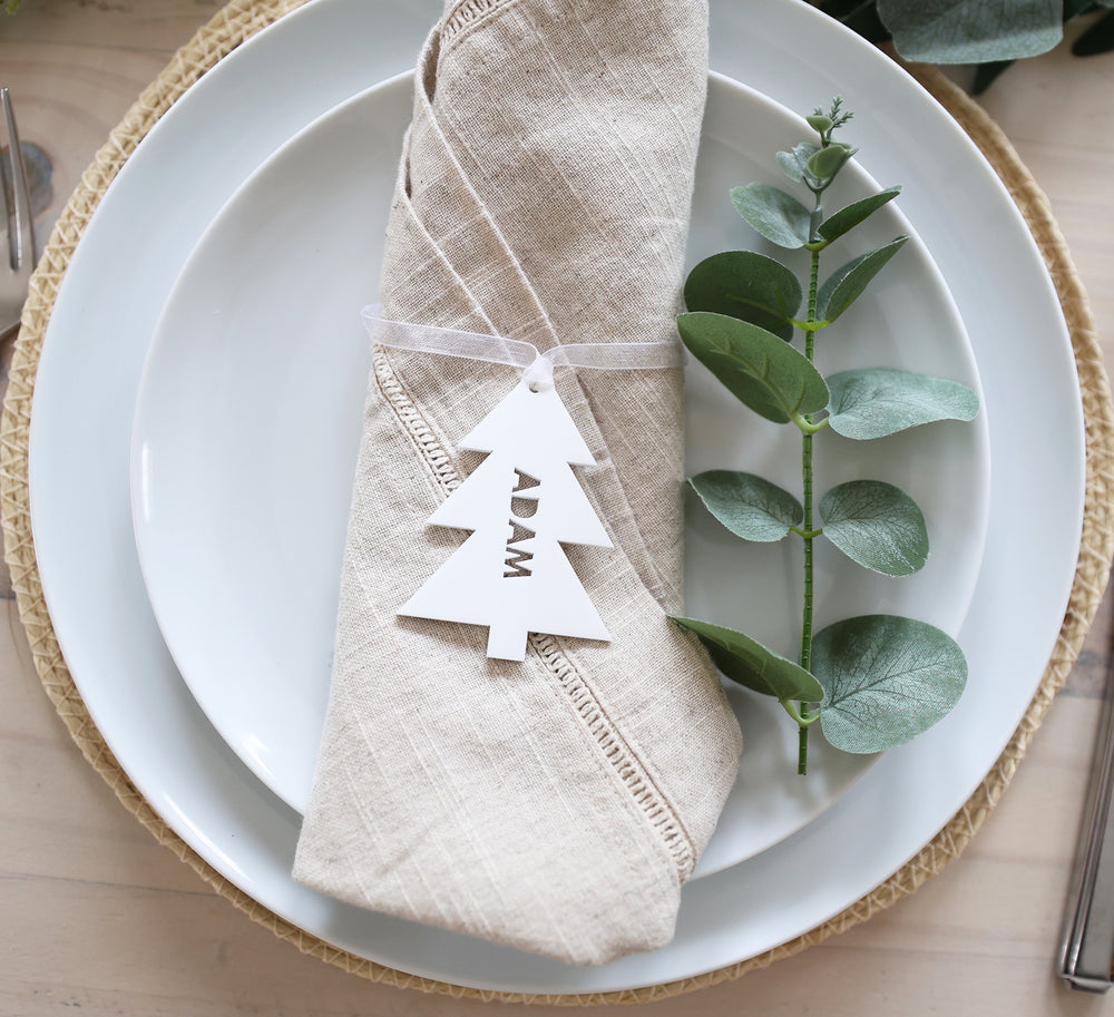 
                  
                    White Christmas Tree Place Setting
                  
                