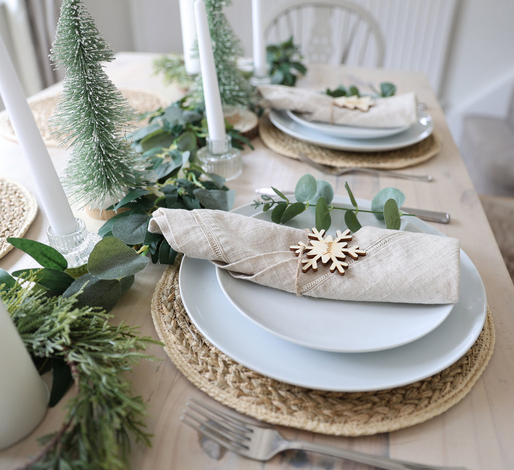 
                  
                    Wooden Snowflake Place Setting
                  
                