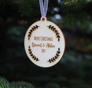 
                  
                    Personalised Merry Christmas Couples Decoration - Wooden
                  
                