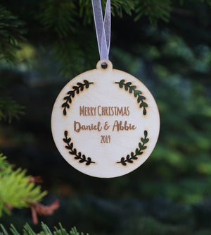 
                  
                    Personalised Merry Christmas Couples Decoration - Wooden
                  
                