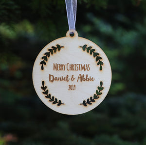 
                  
                    Personalised Merry Christmas Couples Decoration - Wooden
                  
                