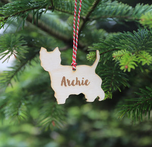 
                  
                    Personalised Yorkshire Terrier Dog Christmas Decoration - Wooden
                  
                