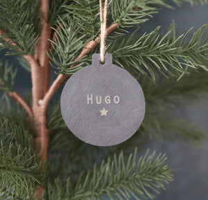 
                  
                    Personalised Slate Name Bauble
                  
                