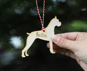 
                  
                    Personalised Boxer Dog Christmas Decoration - Wooden
                  
                