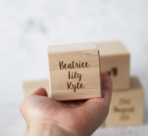 
                  
                    Personalised Wooden Baby Blocks
                  
                