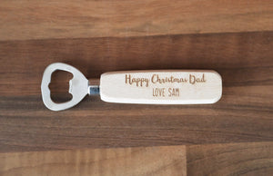 
                  
                    Personalised Happy Christmas Bottle Opener - Wooden
                  
                