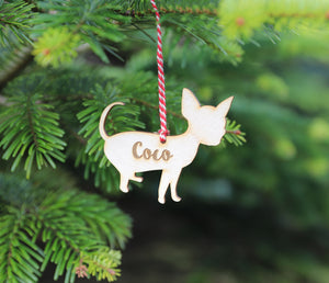 
                  
                    Personalised Chihuahua Dog Christmas Decoration - Wooden
                  
                