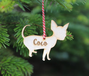 
                  
                    Personalised Chihuahua Dog Christmas Decoration - Wooden
                  
                