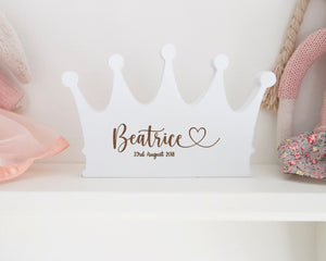 
                  
                    Personalised White Crown Plaque
                  
                