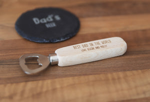 
                  
                    Personalised "Best Dad in the World" Bottle Opener - Wooden
                  
                