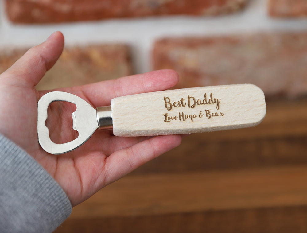 
                  
                    Personalised "Best Daddy" Bottle Opener - Wooden
                  
                