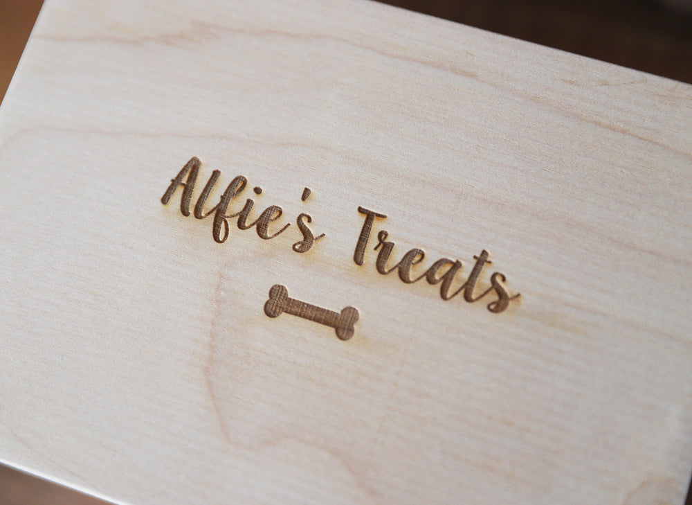 
                  
                    Personalised Pet Treat Box - Wooden
                  
                