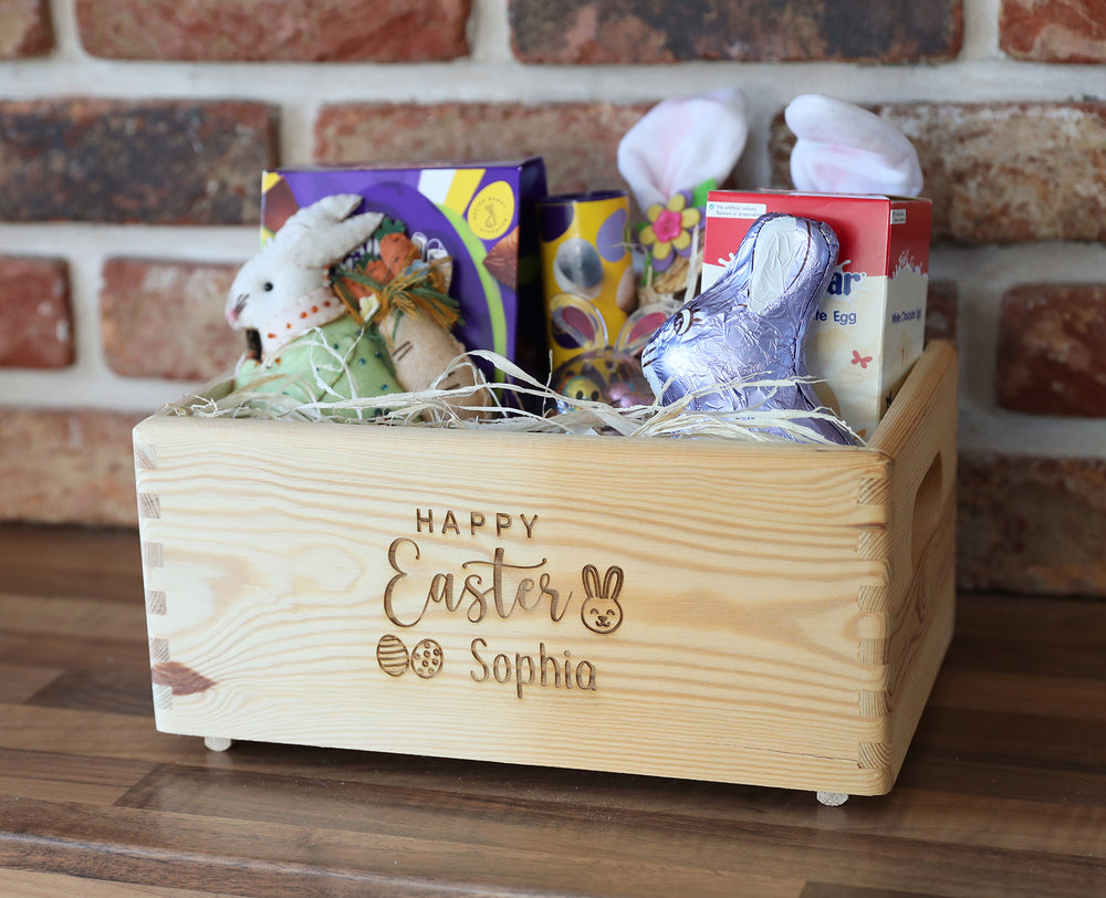 
                  
                    Personalised Wooden Easter Crate
                  
                