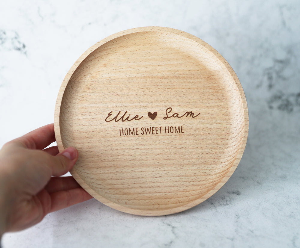 
                  
                    Personalised Round Wooden Coin Tray
                  
                