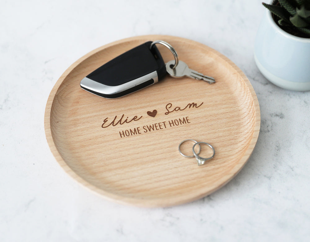 
                  
                    Personalised Round Wooden Coin Tray
                  
                