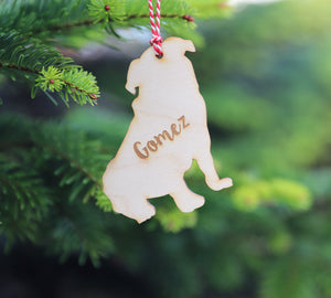 
                  
                    Personalised Pug Dog Christmas Decoration - Wooden
                  
                