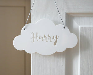 
                  
                    Personalised Cloud Sign White
                  
                