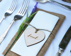 
                  
                    Personalised Heart Wedding Place Setting - Wooden
                  
                