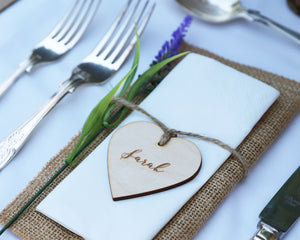 
                  
                    Personalised Heart Wedding Place Setting - Wooden
                  
                