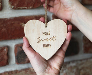 
                  
                    "Home Sweet Home" Hanging Heart - Wooden
                  
                