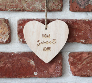 
                  
                    "Home Sweet Home" Hanging Heart - Wooden
                  
                