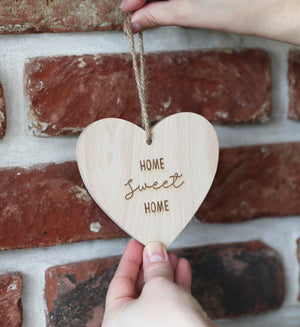 
                  
                    "Home Sweet Home" Hanging Heart - Wooden
                  
                