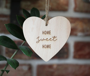 
                  
                    "Home Sweet Home" Hanging Heart - Wooden
                  
                