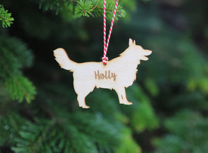 
                  
                    Personalised Border Collie Dog Christmas Decoration - Wooden
                  
                