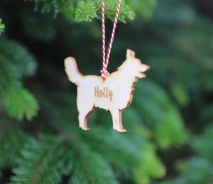 
                  
                    Personalised Border Collie Dog Christmas Decoration - Wooden
                  
                