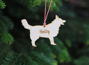 
                  
                    Personalised Border Collie Dog Christmas Decoration - Wooden
                  
                