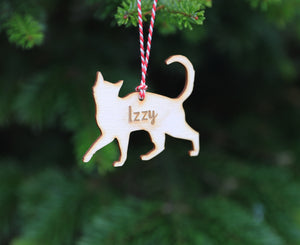 
                  
                    Personalised Cat Christmas Decoration - Wooden
                  
                