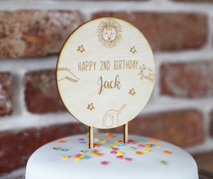 
                  
                    Personalised Safari Birthday Cake Topper - Wooden
                  
                