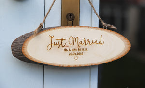 
                  
                    Personalised Just Married Sign
                  
                