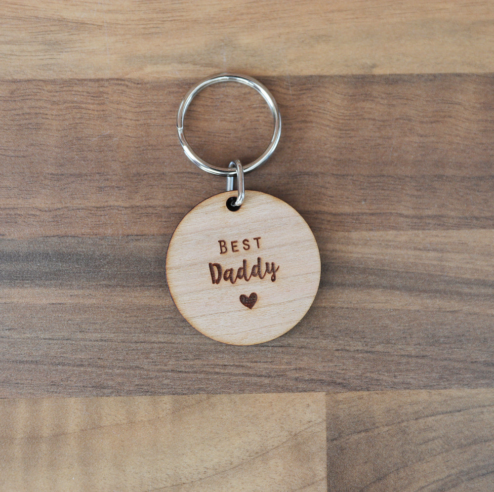 
                  
                    Personalised "Best Daddy" Keyring - Wooden
                  
                