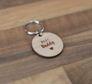 
                  
                    Personalised "Best Daddy" Keyring - Wooden
                  
                