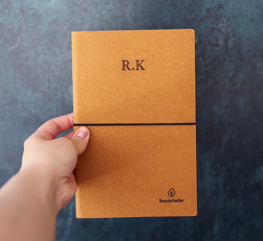 
                  
                    Personalised Recycled Leather Notebook
                  
                