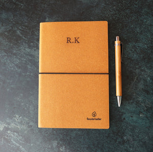 
                  
                    Personalised Recycled Leather Notebook
                  
                