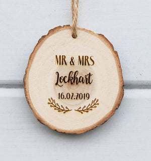 
                  
                    Personalised Mr and Mrs Hanging Log Slice - Wooden
                  
                