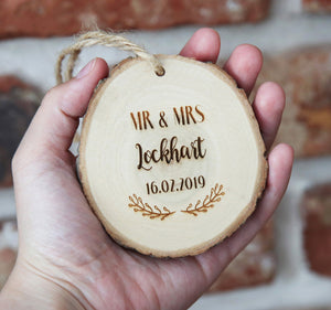 
                  
                    Personalised Mr and Mrs Hanging Log Slice - Wooden
                  
                