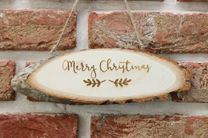 
                  
                    Merry Christmas Sign - Wooden Log Slice
                  
                