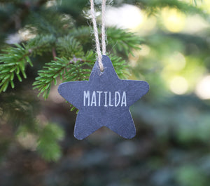 
                  
                    Personalised Star Christmas Decoration - Slate
                  
                