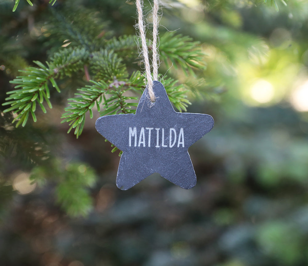 
                  
                    Personalised Star Christmas Decoration - Slate
                  
                